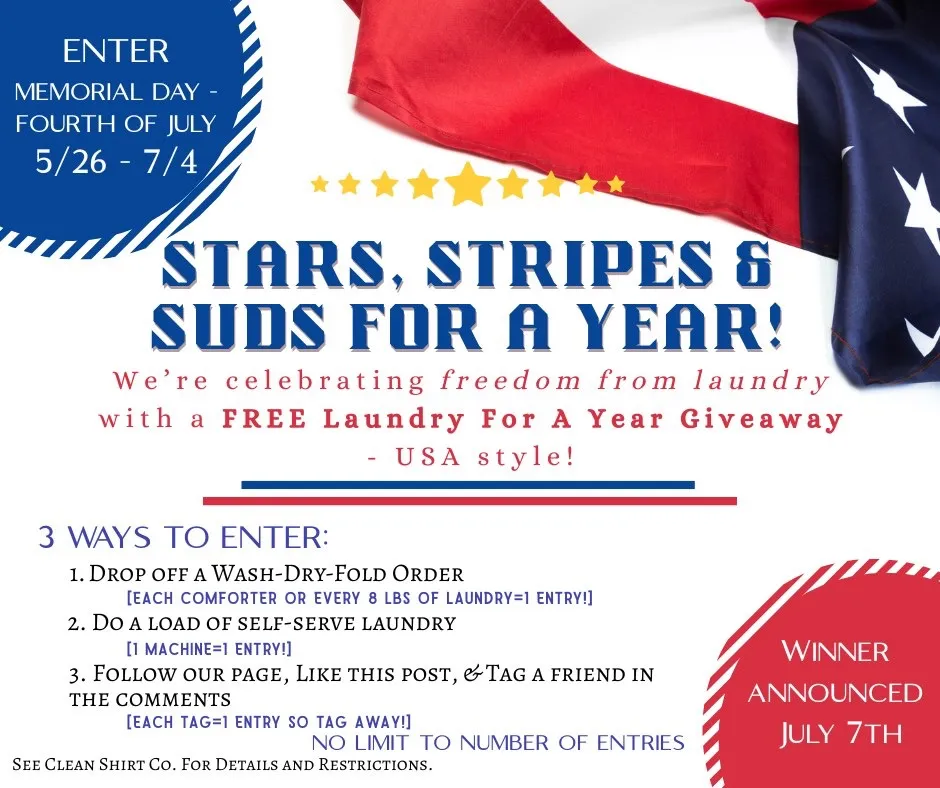 Eau Claire.... Win Free Laundry for a Year at Clean Shirt Co. Laundromat!
